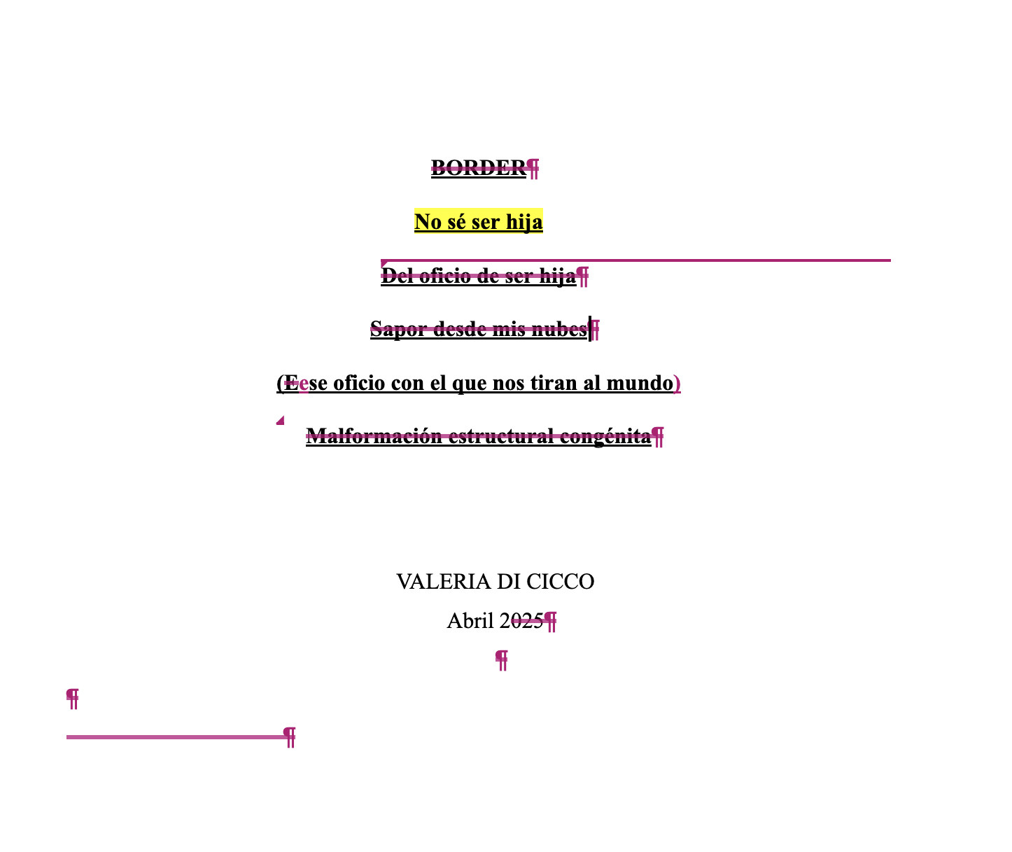 Te vamos a extrañar, Valeria Di Cicco